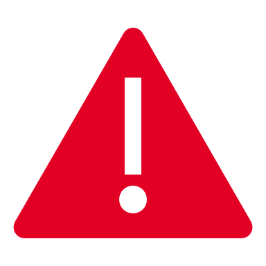 Avertissement avec un remplissage uni